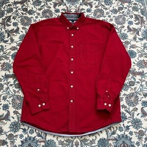 Tommy Hilfiger Deep Red Button-Down Shirt
